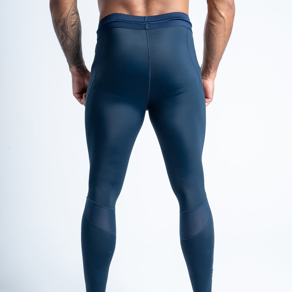 
                  
                    Base layer Compression Leggings V2 Navy Back Shot
                  
                