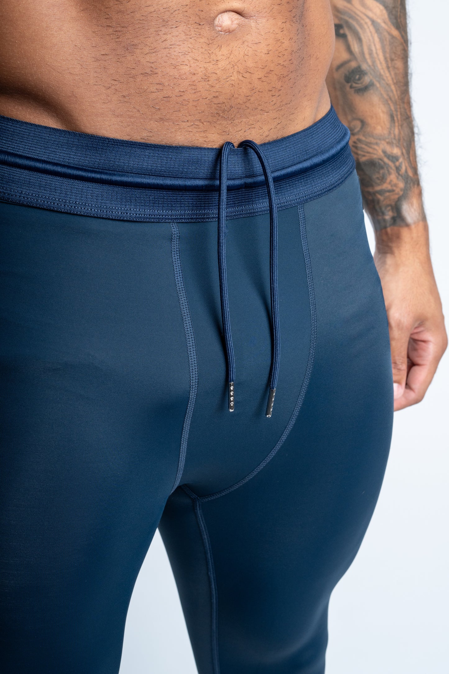 Base layer Compression Leggings V2 Navy Draw String Detail
