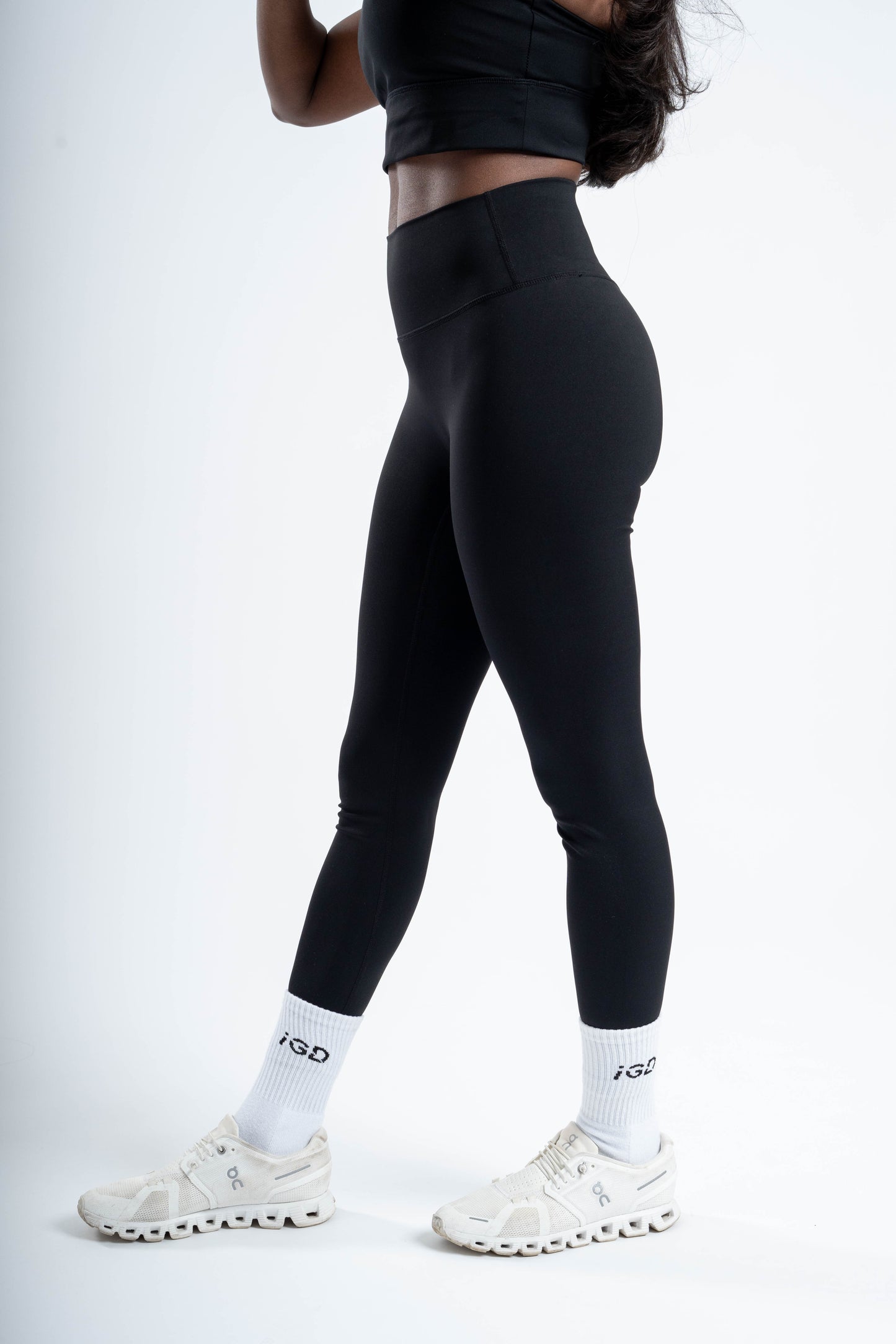 Black Seamless Sculpt Leggings Side