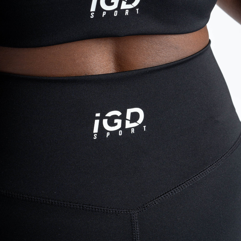 
                  
                    Black Seamless Sculpt Leggings Logo Detail
                  
                
