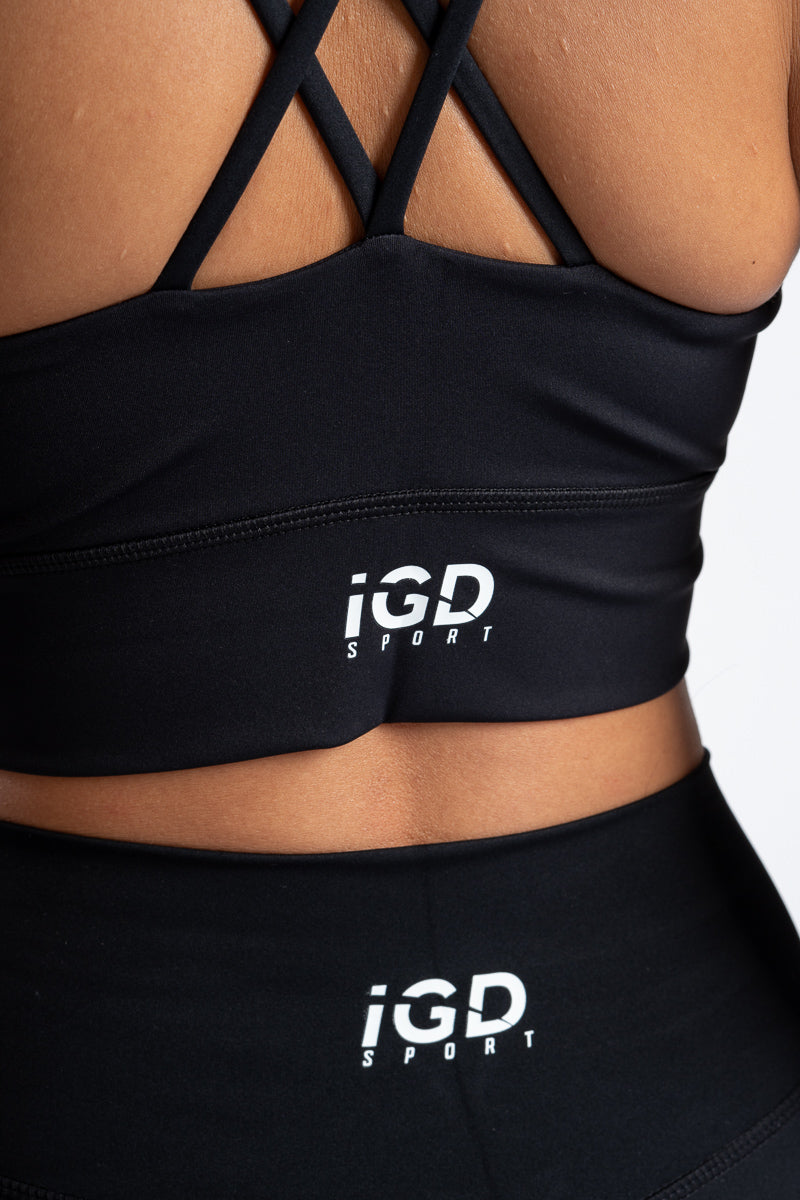 IGD Sport Black Seamless Top Straps Branding