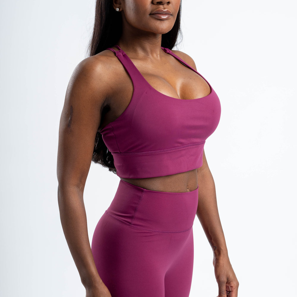 Seamless Crop Top Cherry Midi