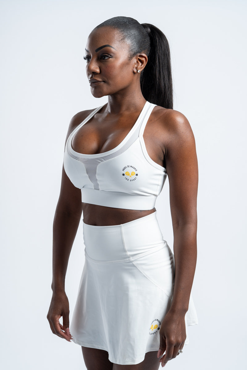 White Padel Bra Midi Shot