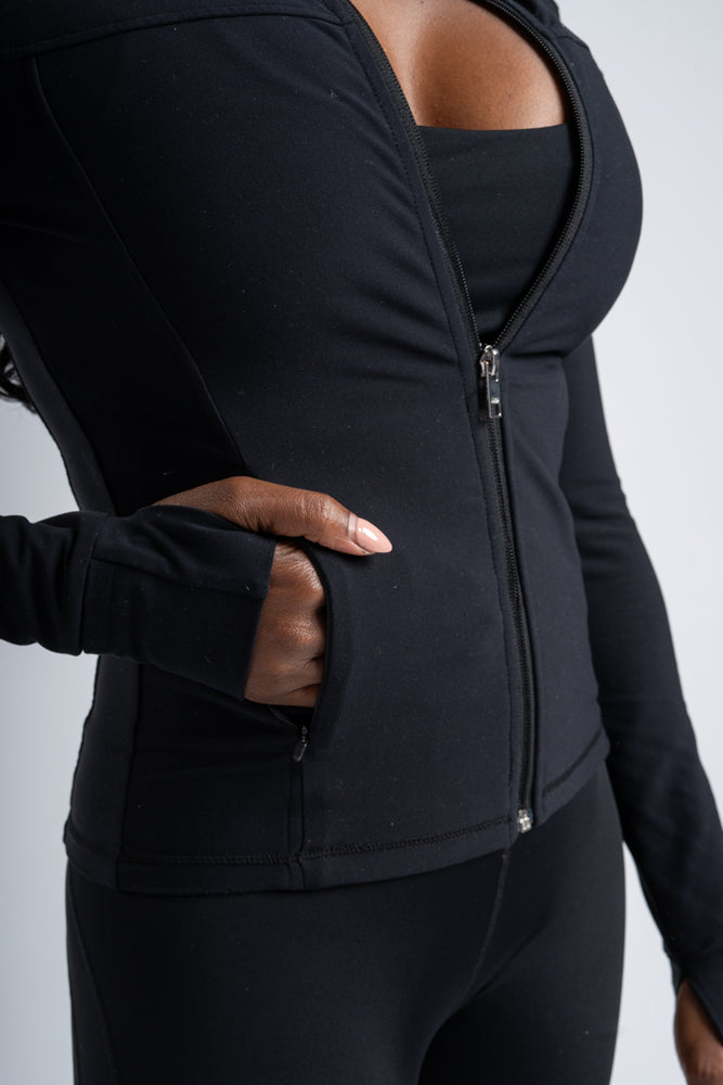 
                  
                    Womens Zipped Compression Jacket with Pockets
                  
                